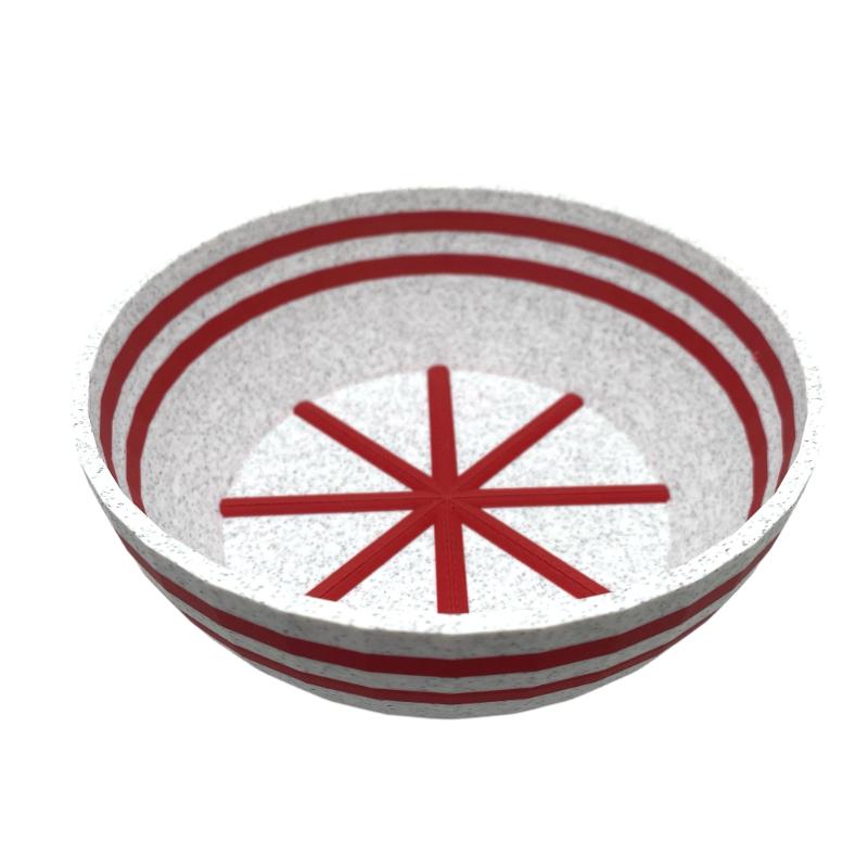 TRC - Unbreakable  Lather Bowl - Marble with Matte Red