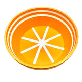 TRC - Unbreakable  Lather Bowl - Orange with White Stripes