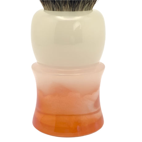 Turning By Tanz - 26mm G5C Custom Shave Brush - Purple Glow & Peach