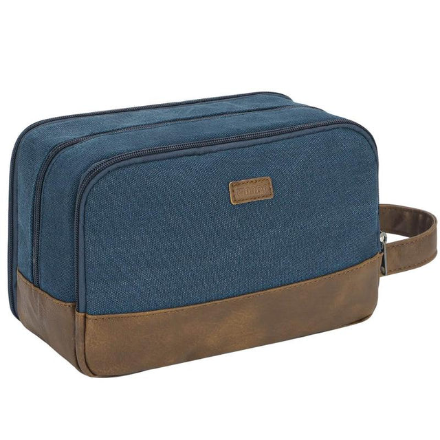 Wandf -  Canvas Shaving and Grooming Travel Dopp Kit - Blue