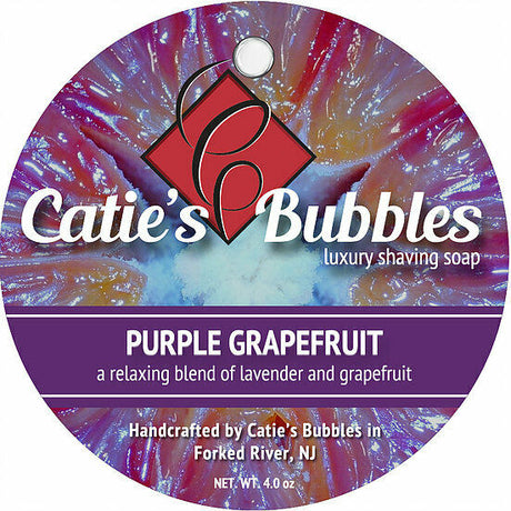 Catie's Bubbles - Purple Grapefruit - Luxury Shaving Soap 4oz