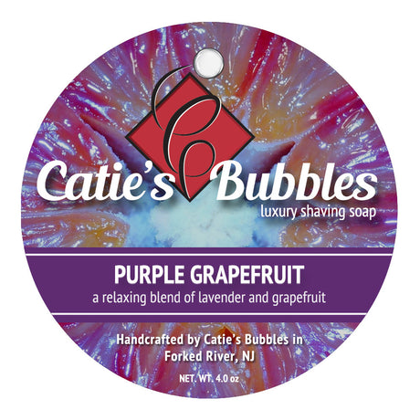 Catie's Bubbles - Purple Grapefruit - Luxury Shaving Soap 4oz