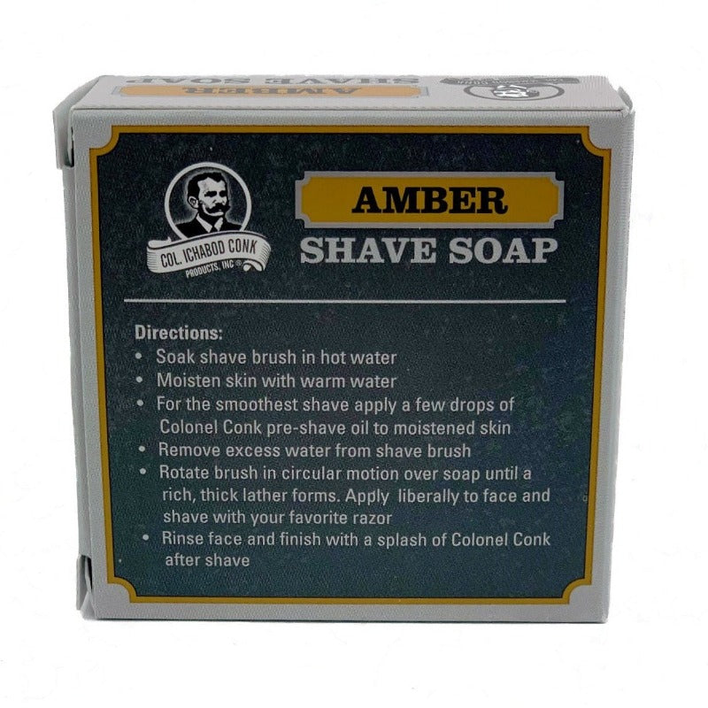 Col. Conk - Amber - Super Bar - Glycerine Shave Soap 3.15 oz