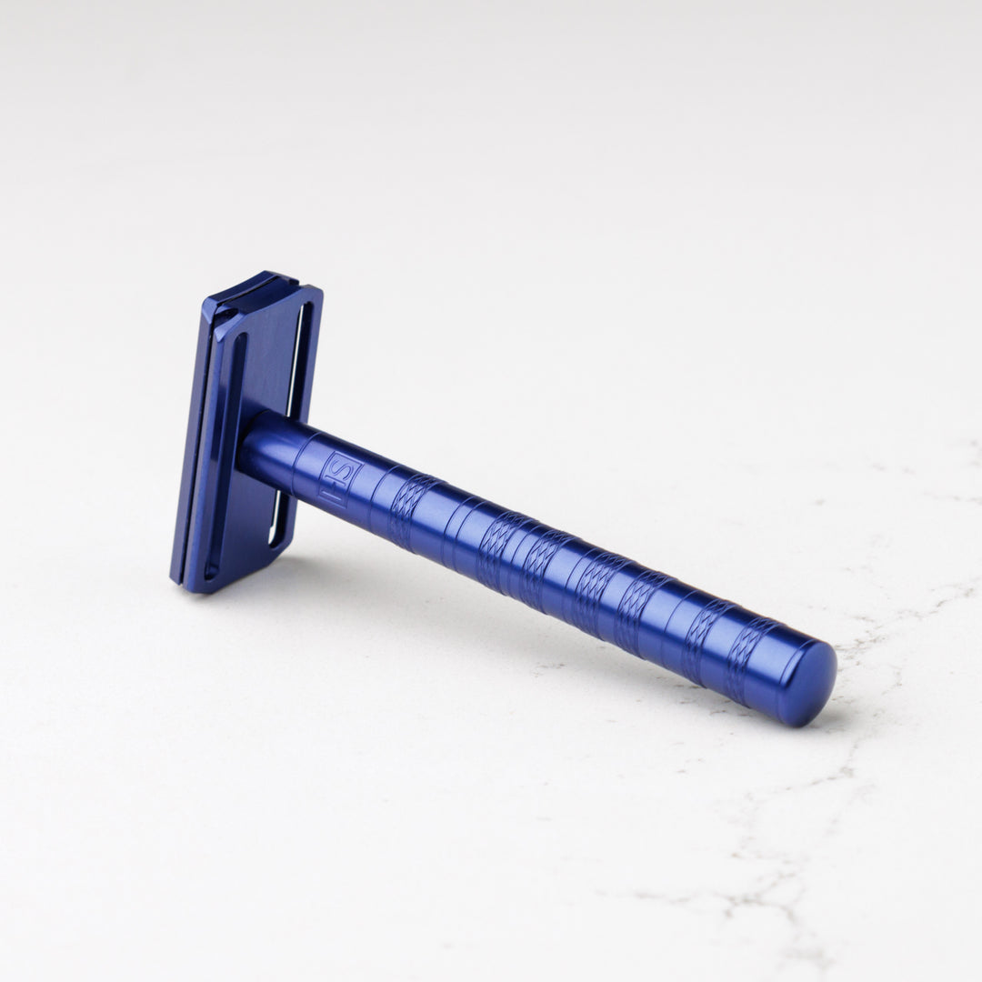 Henson Shaving - Steel Blue - New Beveled Edge Aluminum AL13 Double Edge  Safety Razor