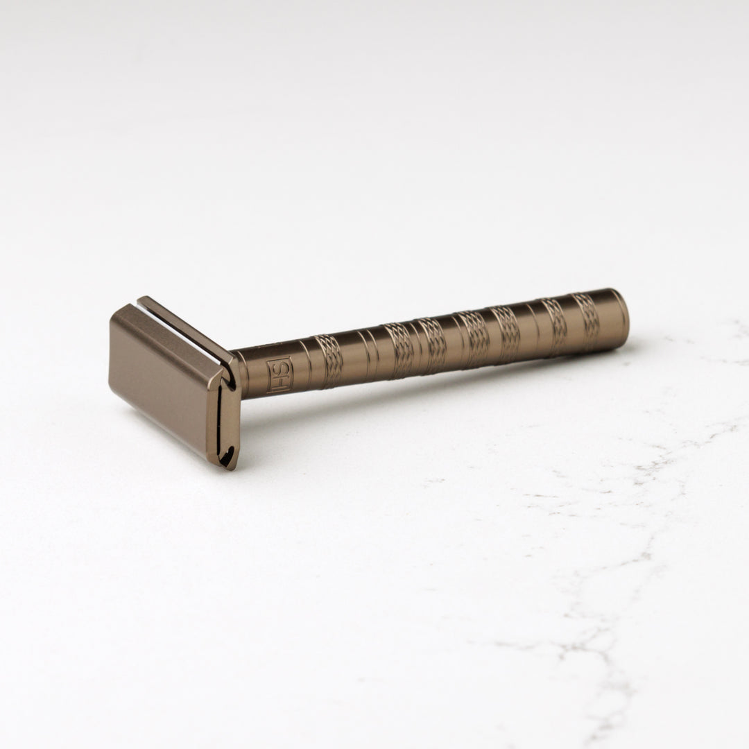 Henson Shaving - Tan - New Beveled Edge Aluminum AL13 Double Edge 
