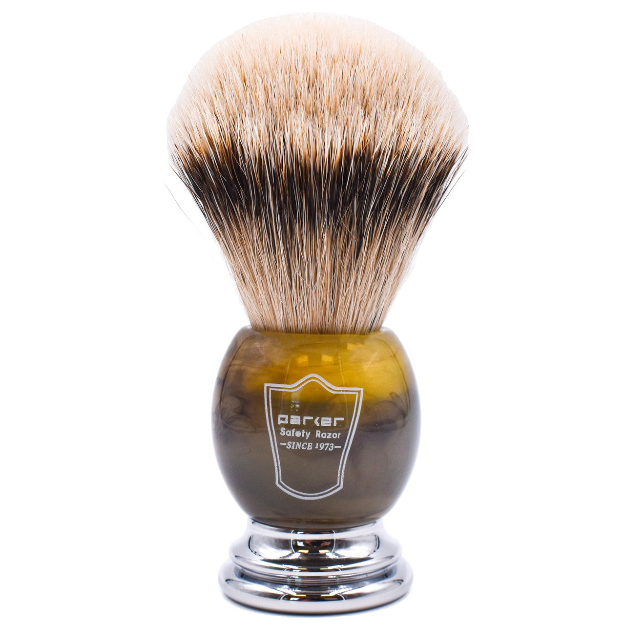 Jag Shaving 5-Piece Shaving Set – Silver Pointed Badger Hair Shaving Brush – 2024 3-Edge Razor – Shaving Stand – Shaving Bowl – Alum Pen