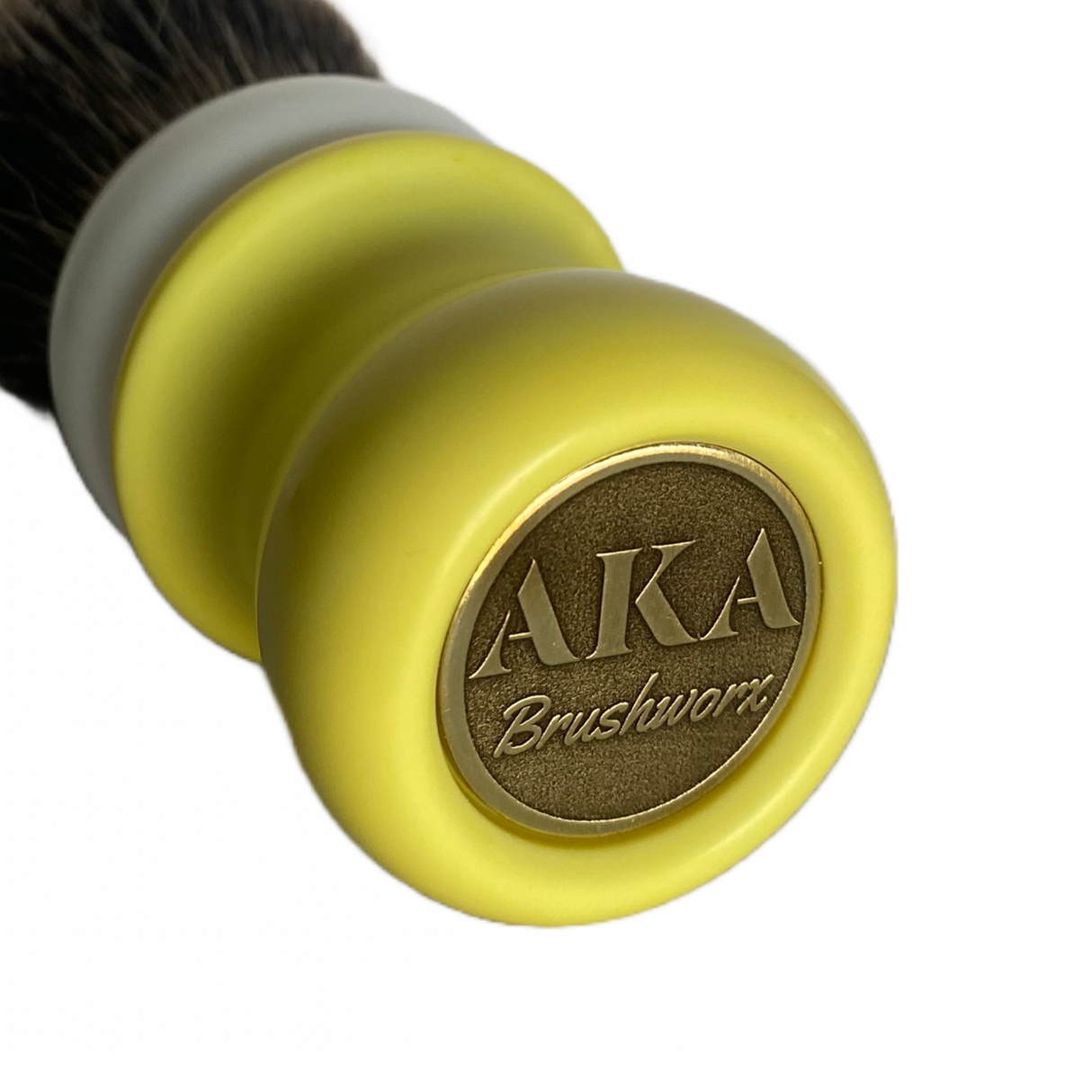 Brushworx - Spring #42 - 26mm 2-Band Manchurian Badger Doughman Fan Knot - Resin Handle