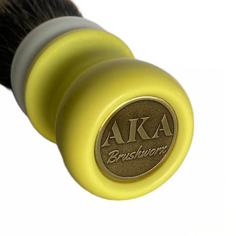 Brushworx - Spring #42 - 26mm 2-Band Manchurian Badger Doughman Fan Knot - Resin Handle