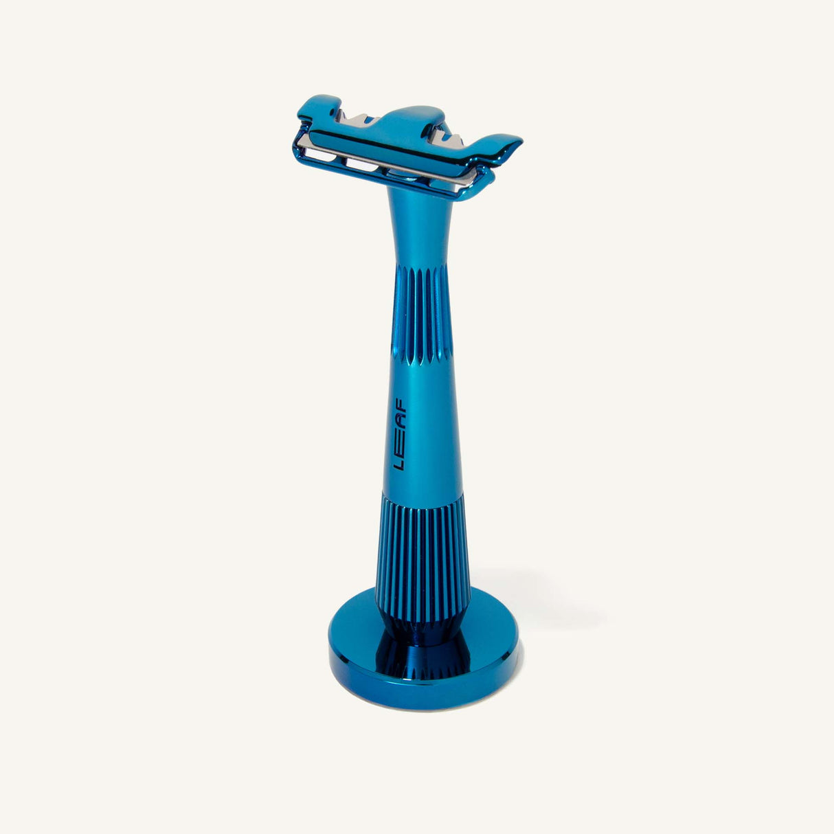 The Leaf  Razor - Berryblue - Twig Razor Stand